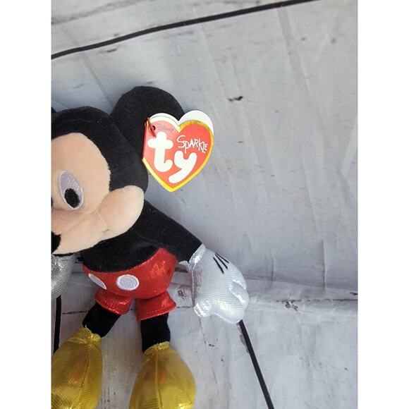Ty Beanie Buddies Collection Sparkle Mickey Mouse Disney 8 Inches - Picture 2 of 6